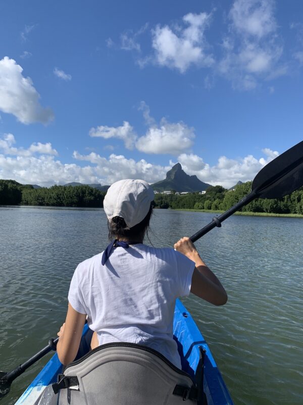sortie kayak sur la rivière de tamarin