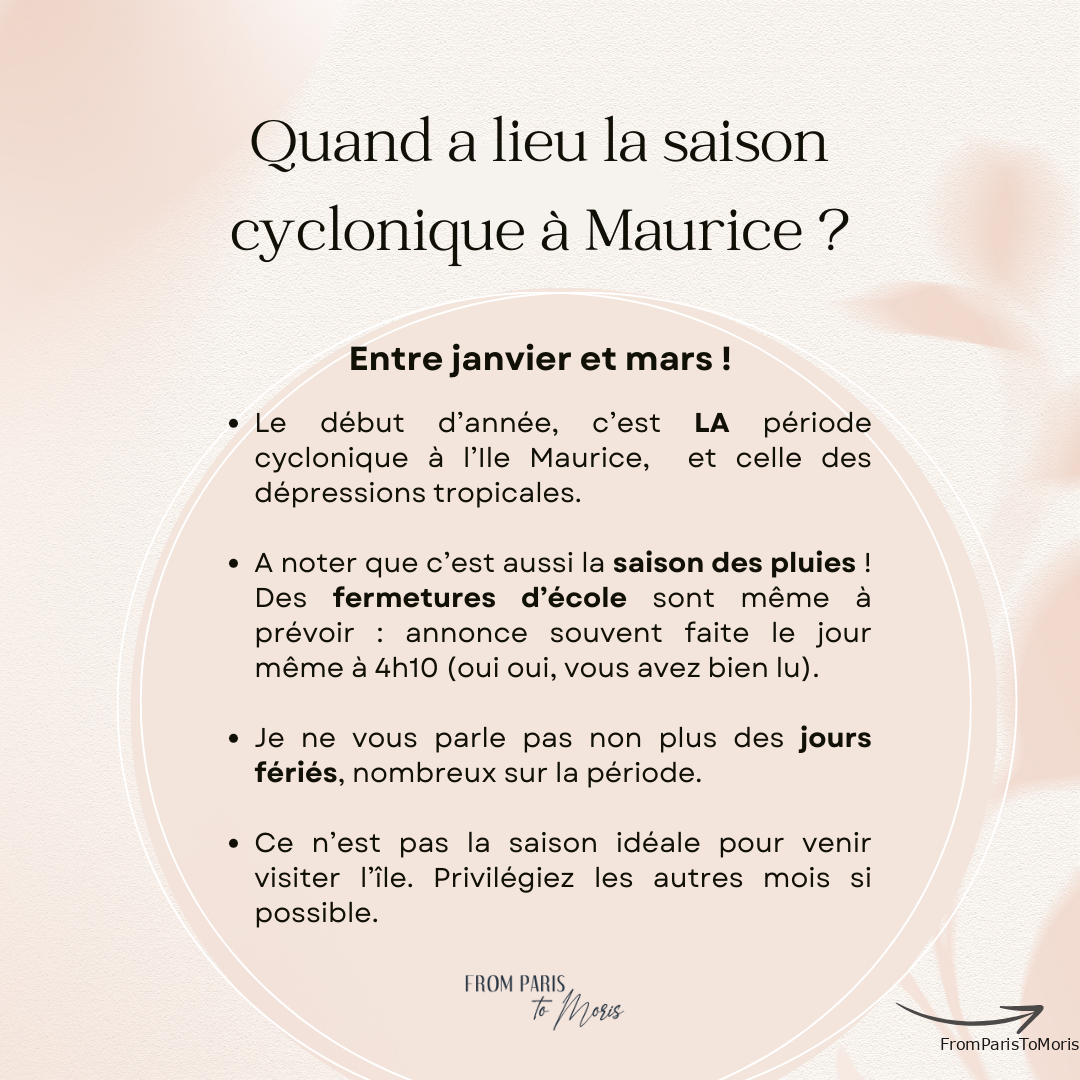 Saison cyclonique à l'ile Maurice