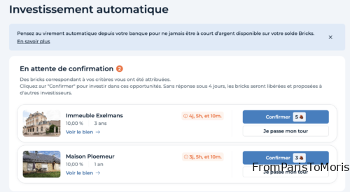Bricks investissement auto