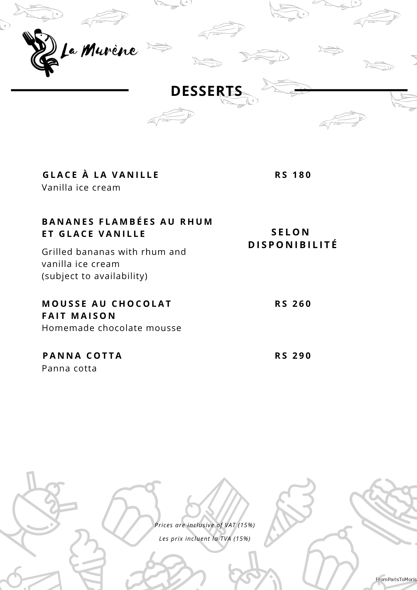 Murene - Desserts