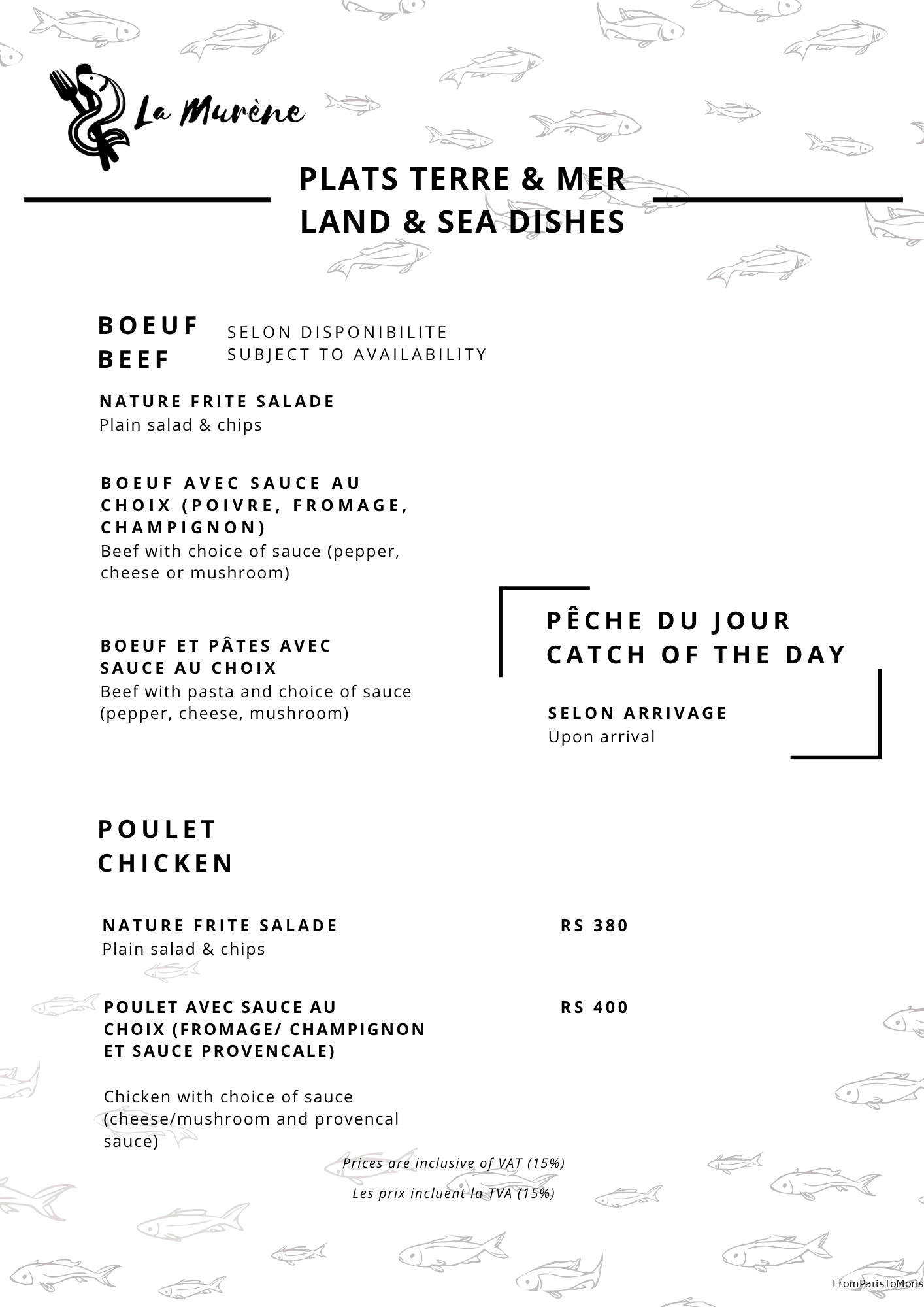 Murene - Plats Terre & Mer