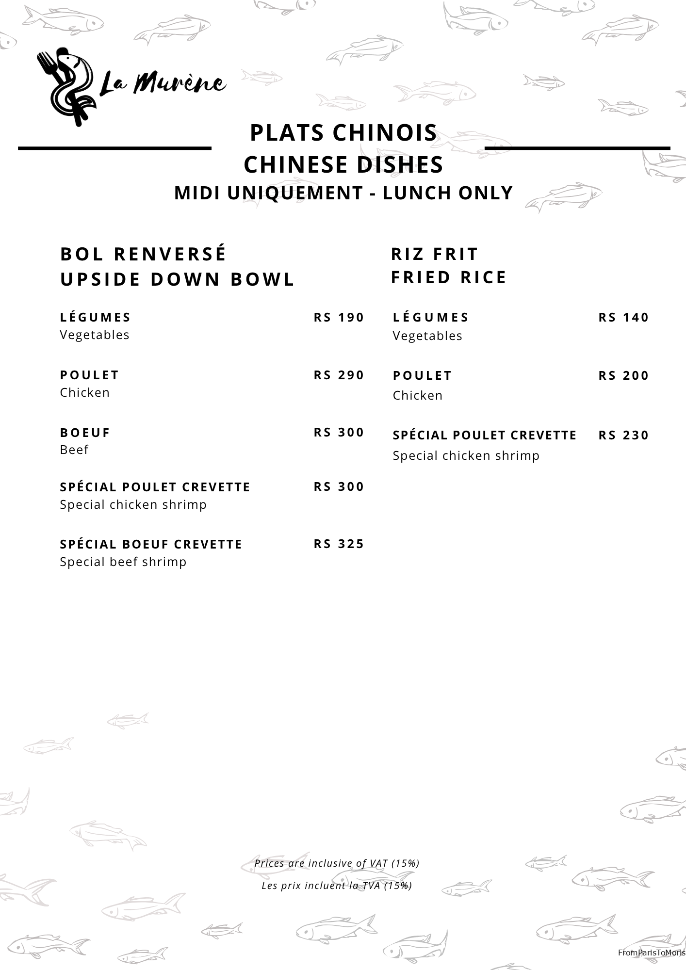 Murene - Plats chinois