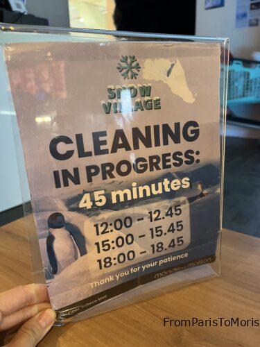 cleaning maintenance snow village